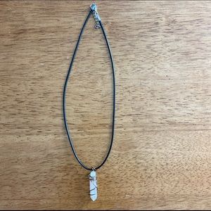 homemade quartz necklace